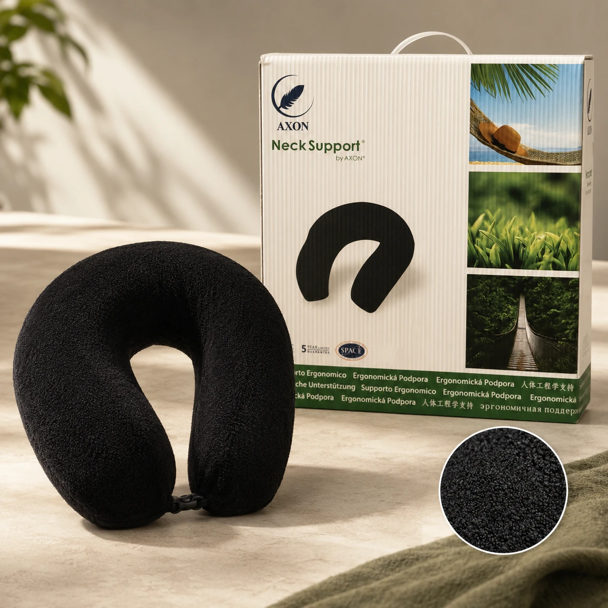 بالش طبی گردنی مموری‌فوم اکسون مدل Neck Support