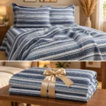 سرویس رو تختی ORANG SLEEP HOME مدل Zebra Mavi - Image 4