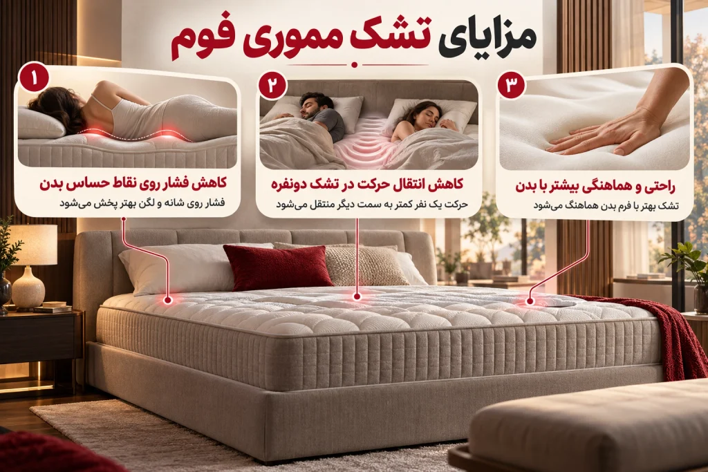 مزایای تشک مموری فوم
