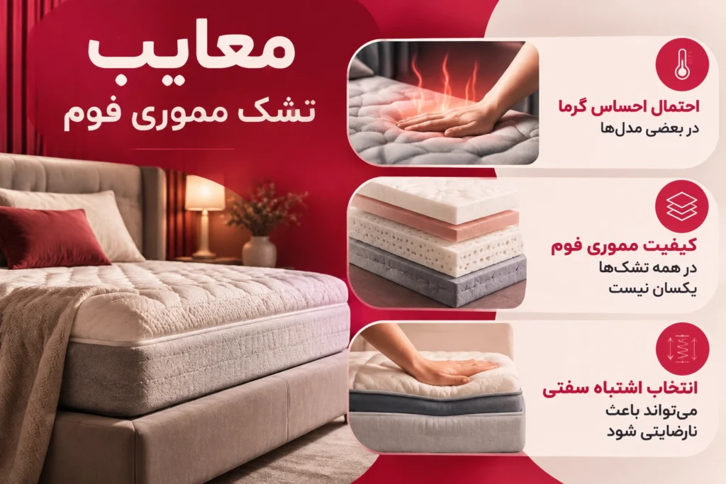 معایب تشک مموری فوم