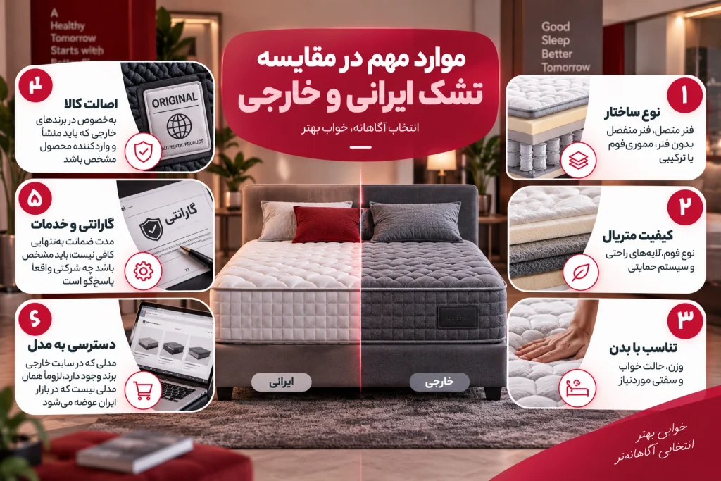 موارد مهم در مقایسه تشک ایرانی و خارجی